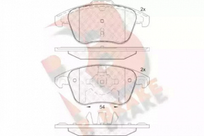 R BRAKE rb1866200 -  Комплект тормозных колодок, дисковый тормоз